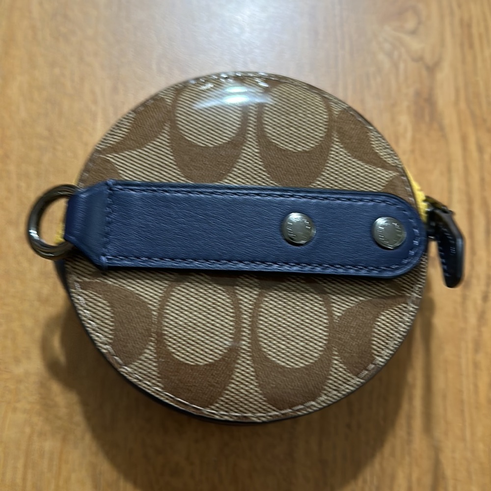 Circular Coin Pouch In Signature Canvas - image 2
